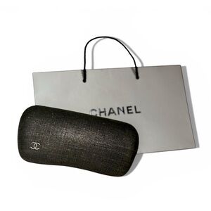 CHANEL Black Hard Eyeglasses Case
